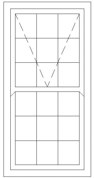 900W X 2100H Cape Dutch Mock Sash Window