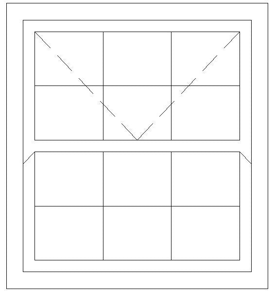 1200W X 1200H Cape Dutch Mock Sash Window