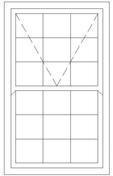 1200W X 1800H Cape Dutch Mock Sash Window