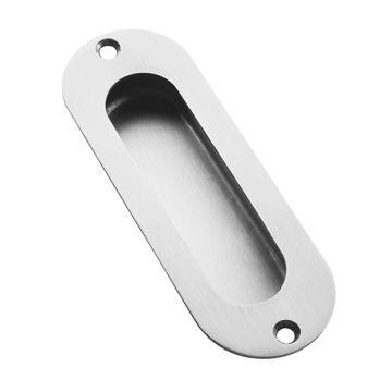 SS Oval Flush Pull QS4418