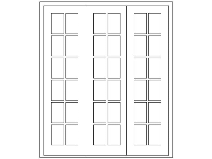 1800mm 3 Door Small Pane Folding Unit RHS