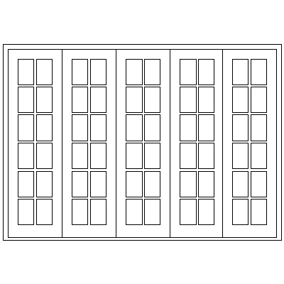 3000mm 5 Door Strongwood Folding Unit RHS