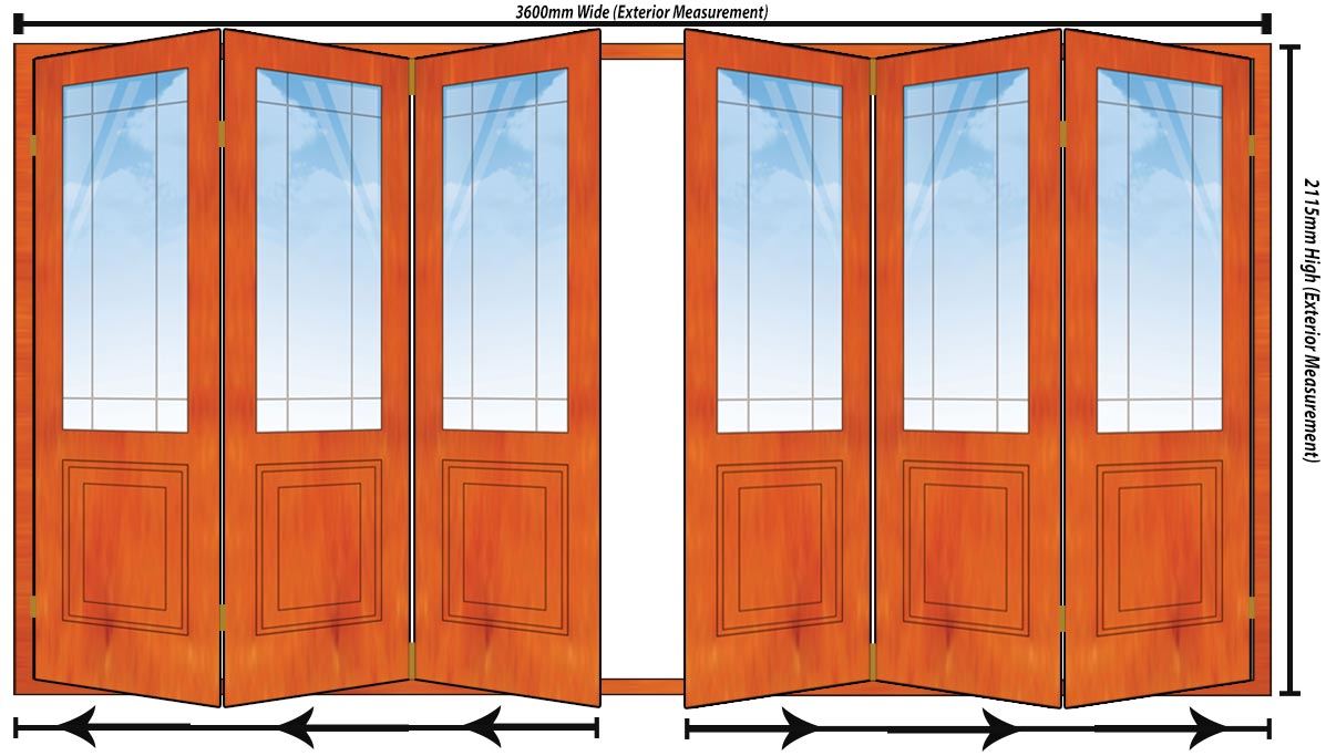3600mm 6 Door Happy Door Folding Unit