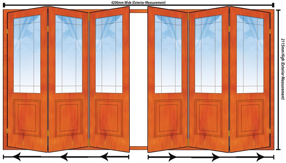 4200mm 6 Door Happy Door Folding Unit