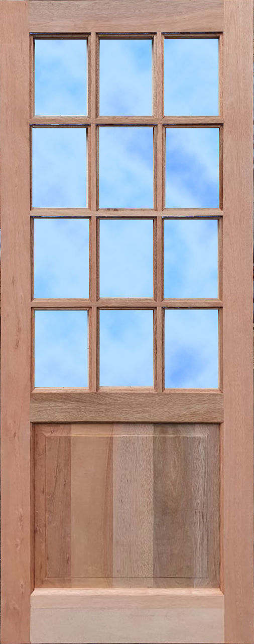 Small Pane Top Solid Bottom 813 X 2032