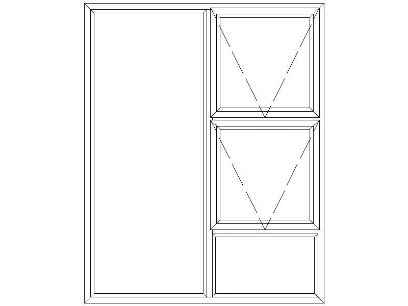 P4TT1215 Aluminium Top Hung Window