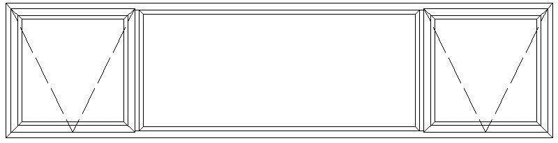 PTT246E Aluminium Top Hung Window 2400x600mm | Doors Direct