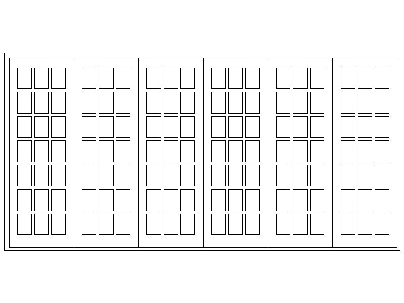 4800mm 6 Door Small Pane Folding Unit