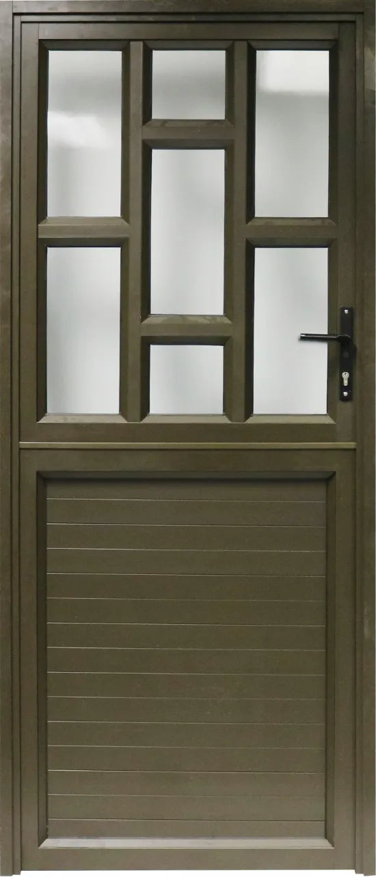 Staggered Glass Top Aluminium Panel Stable Door 900 X 2100