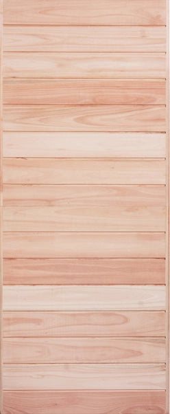 Hardwood 2CE Horizontal Slatted Door 813 X 2032