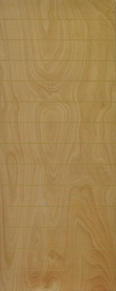 Okoume Veneered 2CE Grooved 30 Minute Fire Rated Door 813 X 2400