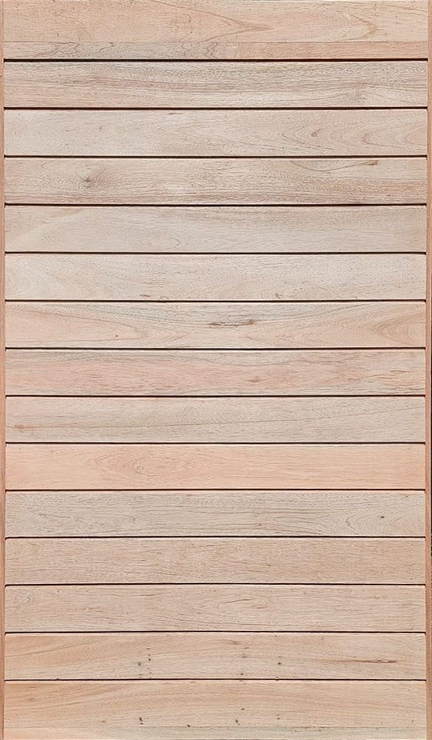 Semi Solid Horizontal Slatted Pivot Door 1200 X 2032
