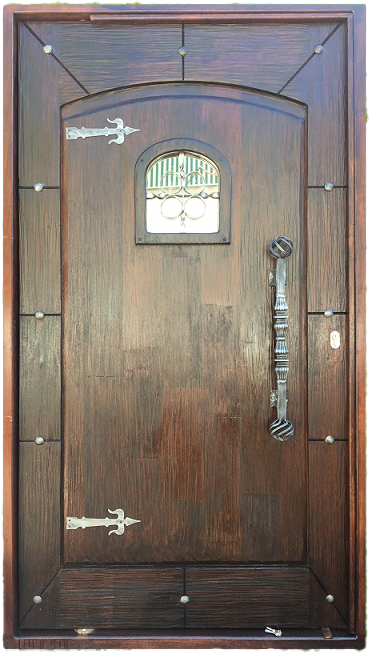 A3 Pre Hung Pivot Door with Glass & Studs 1200W X 2120