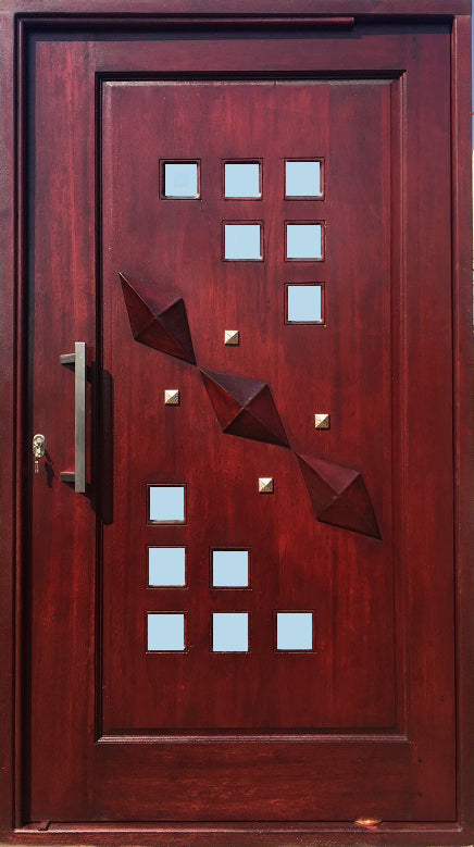 A11 Pre Hung Diamond & Squares Pivot Door 1200W X 2120H