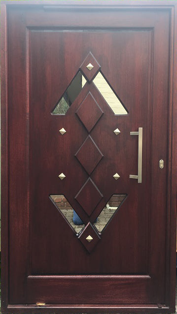 A13 Pre Hung Diamond & Glass Pivot Door 1200W X 2120H