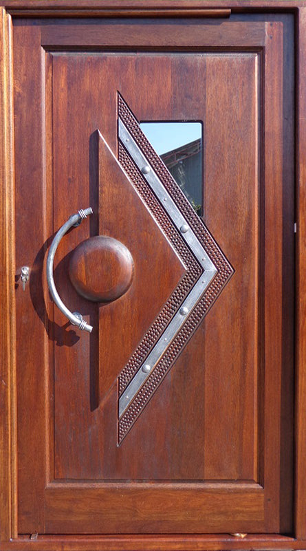 B11 Inlay & Glass Pivot Door 1200W X 2120H
