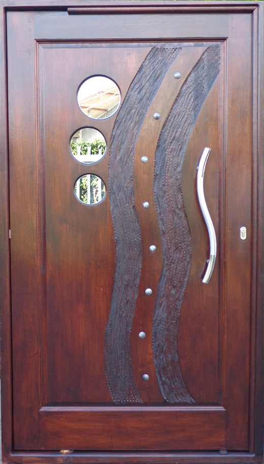 B14 Circles & S Pivot Door 1200W X 2120H