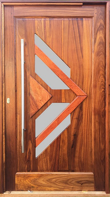 B16 Glass & Panel Pivot Door 1200W X 2120H