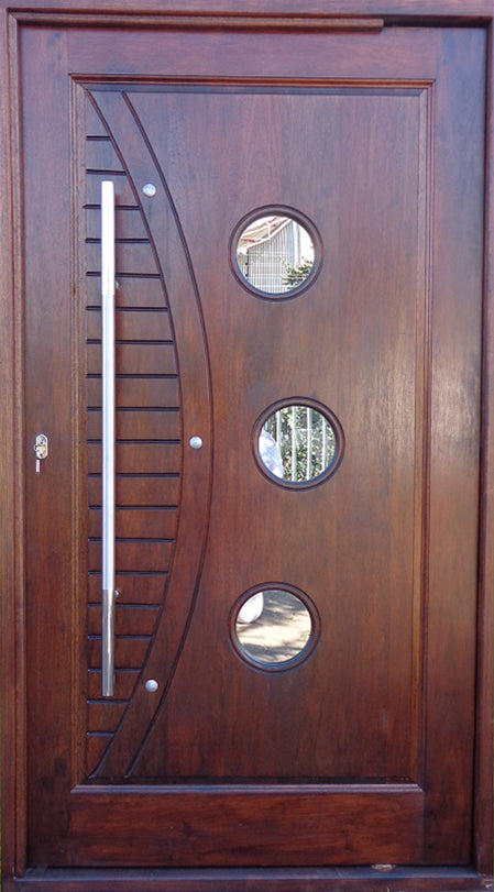 B18 3 Porthole Pivot Door 1200W X 2120H