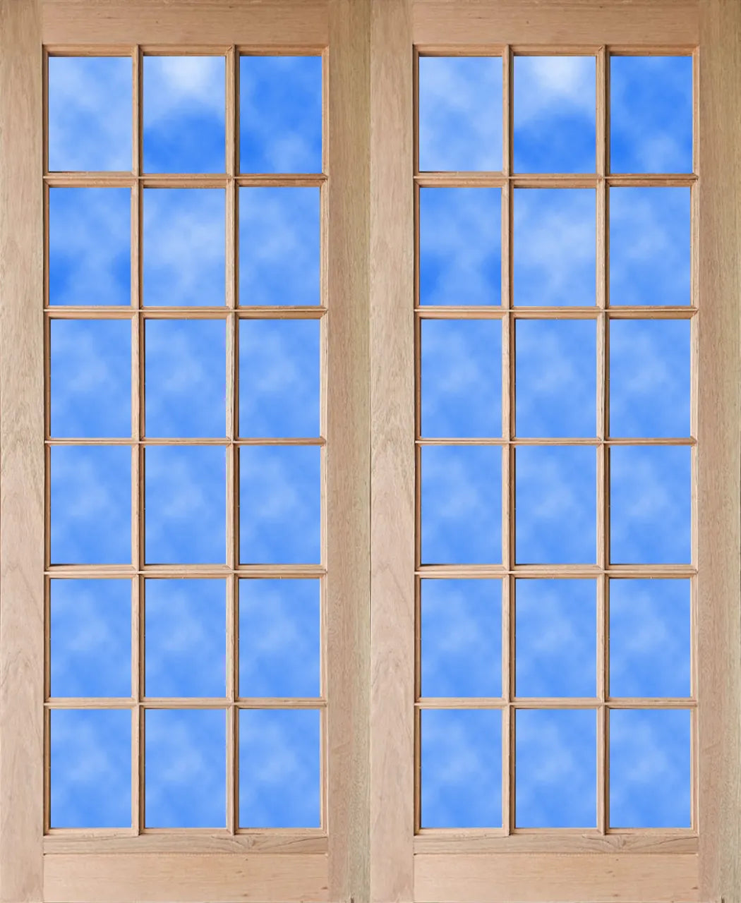 Pair 1613 Small Pane French Doors