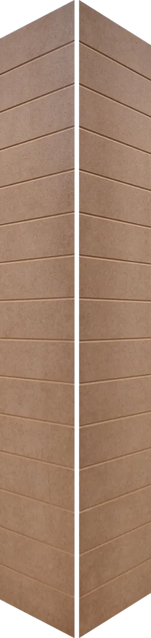 Economy MDF Hollow Core Grooved Bi-Fold Door Pair (406mm x 2032mm Each)