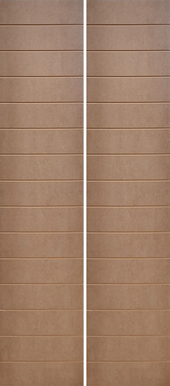 Economy MDF Hollow Core Grooved Bi-Fold Door Pair (406mm x 2032mm Each)