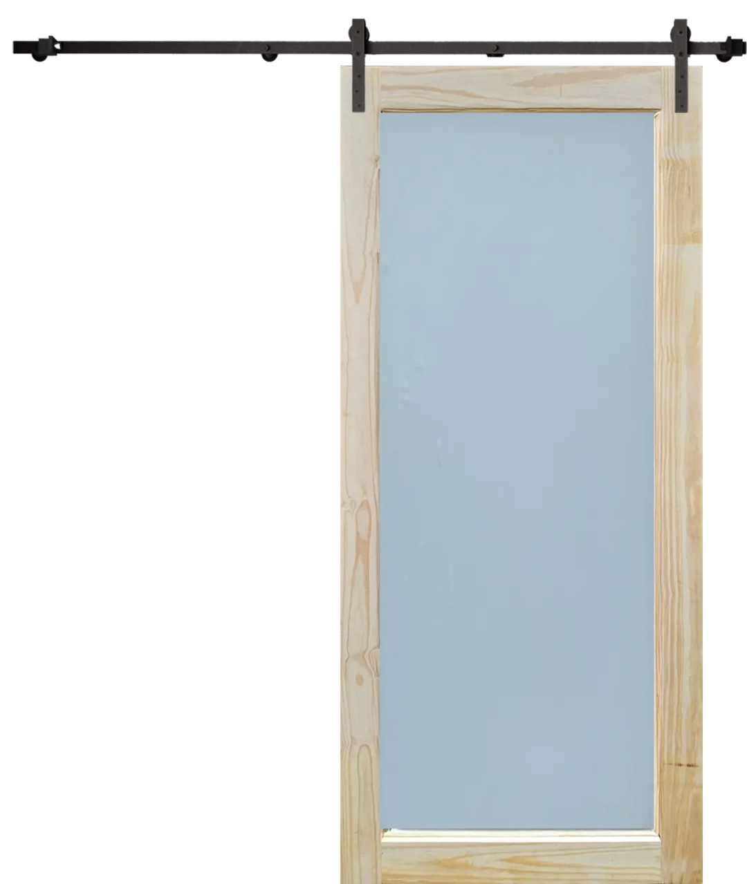 Frosted Glass Panel Barn Door | Modern Sliding Barn Door