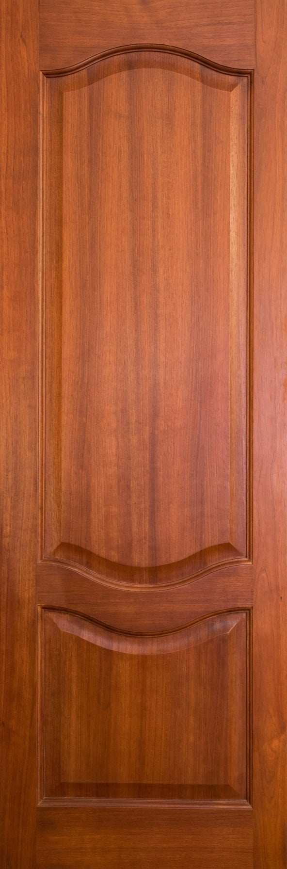 2 Panel Meranti Timber Door With Curved Rails 813 X 2032