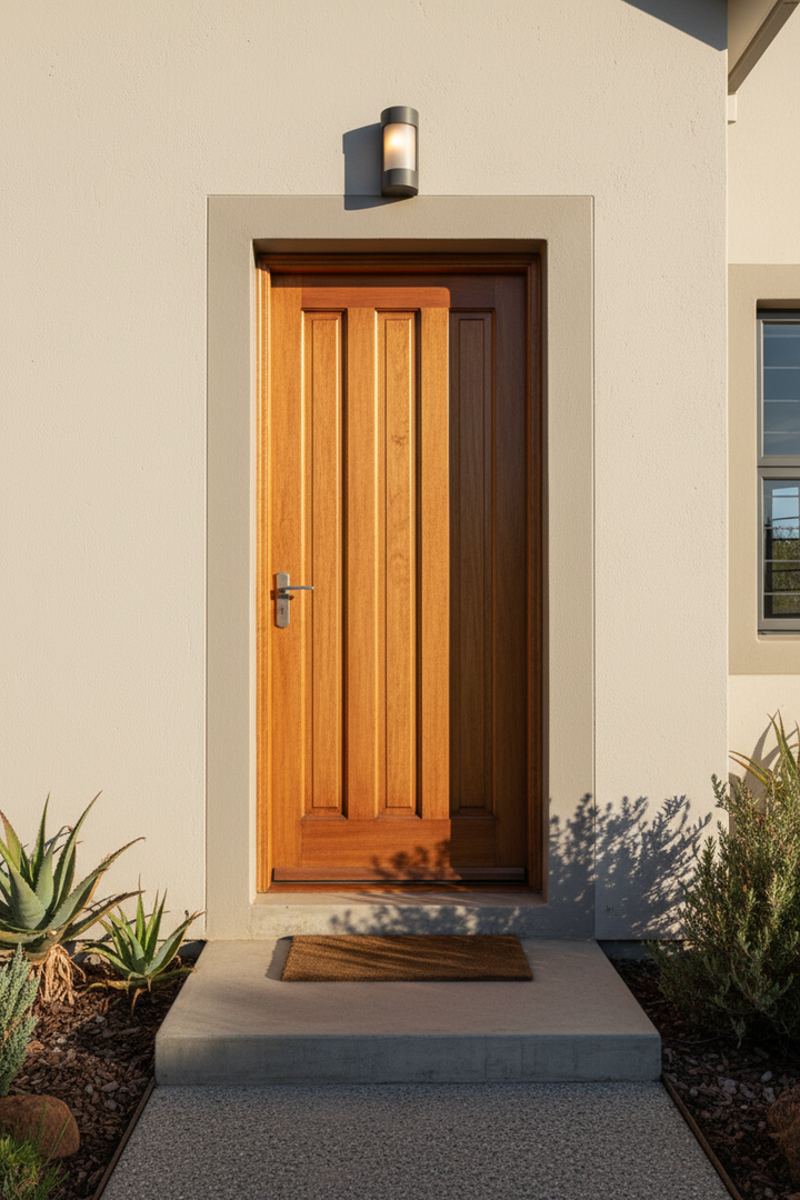 3 Panel vertical door used as a front door for a house