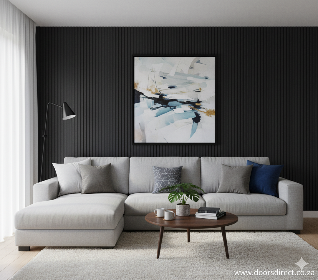 Black Interior Fluted Wall Cladding – Box of 10 Panels
