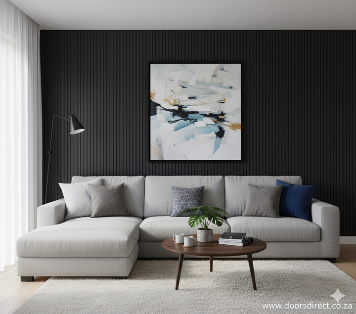 Black Interior Fluted Wall Cladding – Box of 10 Panels