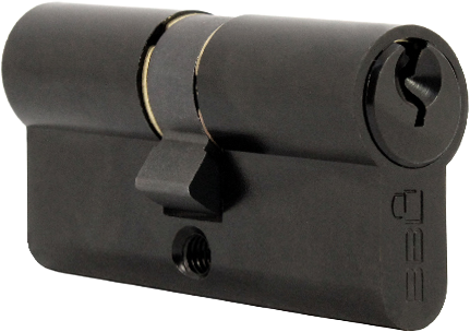 BBL Black 60mm Euro Profile Cylinder – matte black anti-pick door lock cylinder with fixing screw
