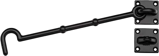 BBL 200mm cabin hook in matte black finish with fixing screws included