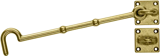 BBL 200mm cabin hook in brass plated finish with fixing screws included