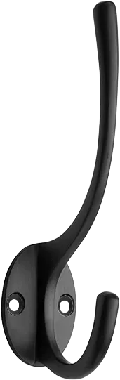 BBL coat and hat hook in matte black finish with fixing screws included