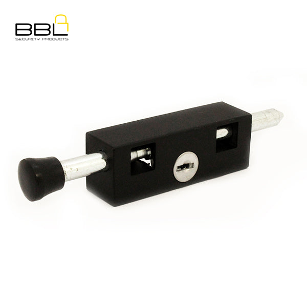 BBL Door Bolt Patio Lock in Black – model BBL401BLK-1