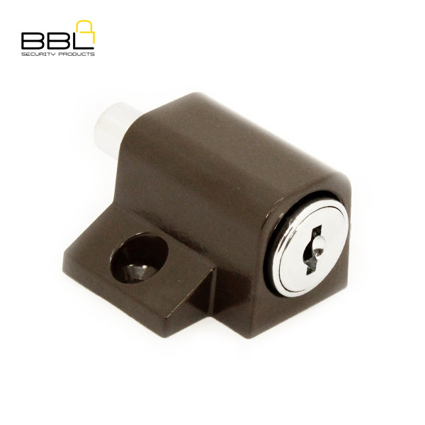 BBL Push Lock Patio Lock in Brown