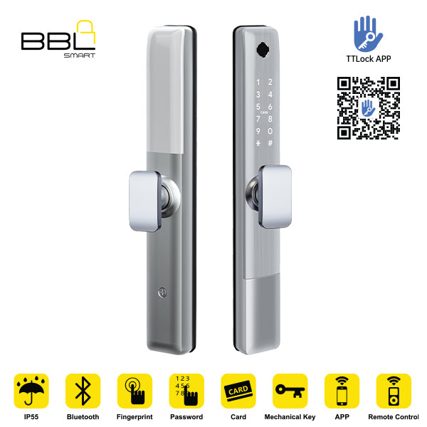 bbl-smart-knob-handle-satin-silver → BBL Smart Knob Handle Satin Silver for sliding doors – fingerprint, PIN, RFID