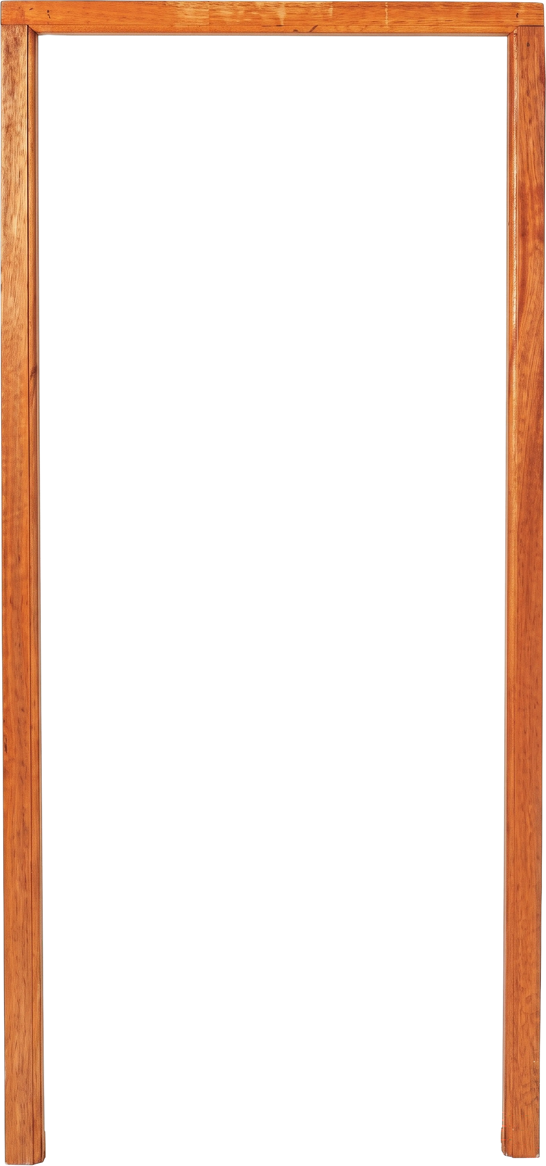 Meranti timber door frame 900 × 2032mm, 56 × 80mm section, natural wood finish, white background