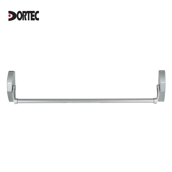 Dortec Rim Type Push Bar Panic Exit Hardware DT1700B – Silver push bar for emergency exits.