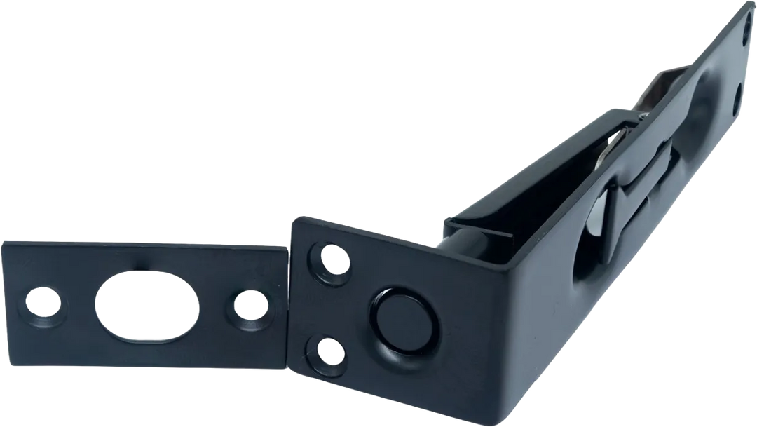 TAURUS 300 × 25mm matt black mortice flush bolt in SS304 stainless steel