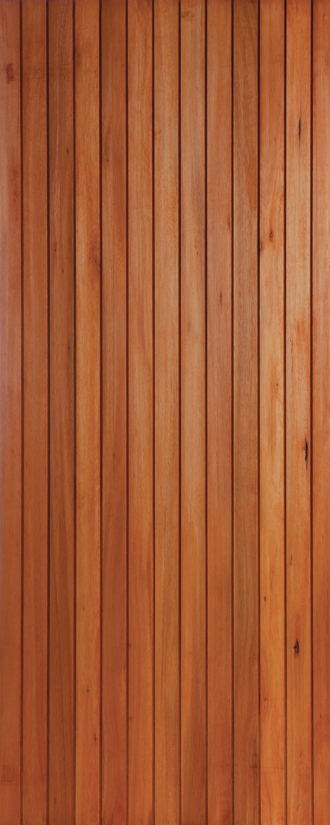 Kayo hardwood double boarded balanced door with vertical timber boarding