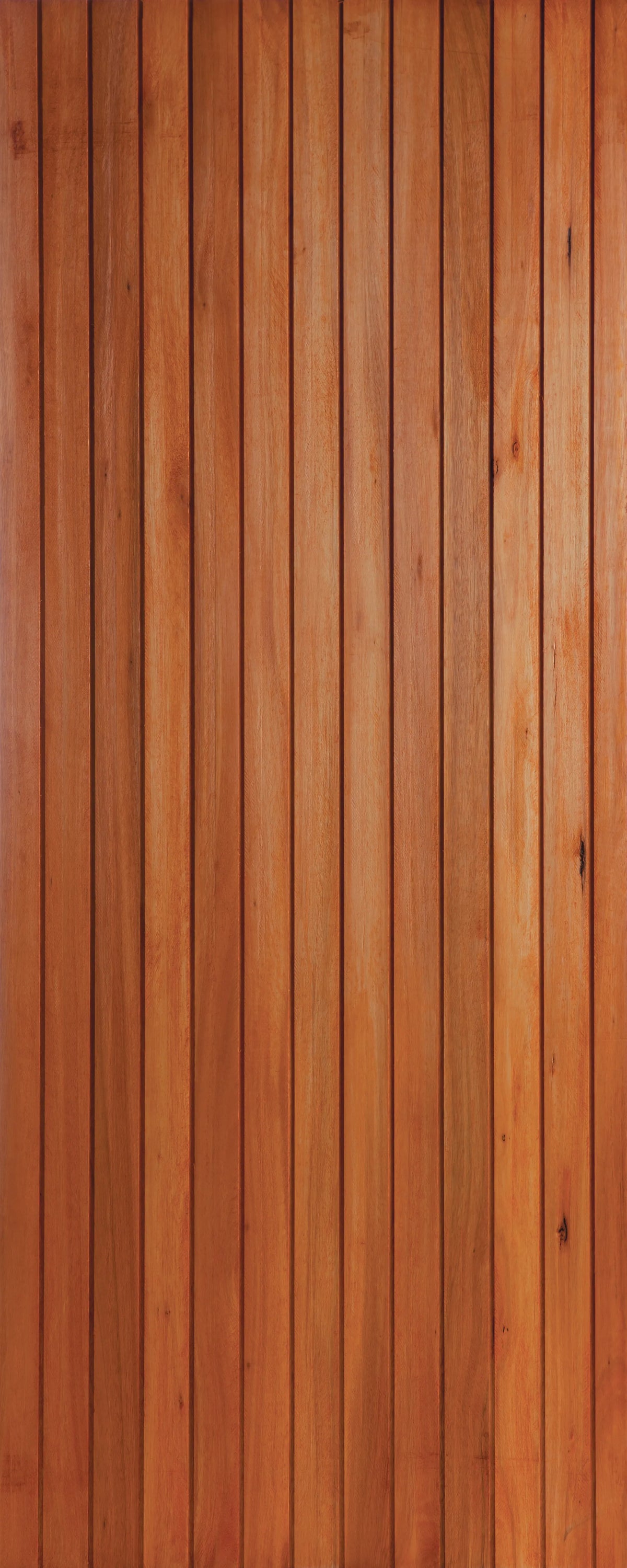 Kayo hardwood double boarded balanced door with vertical timber boarding