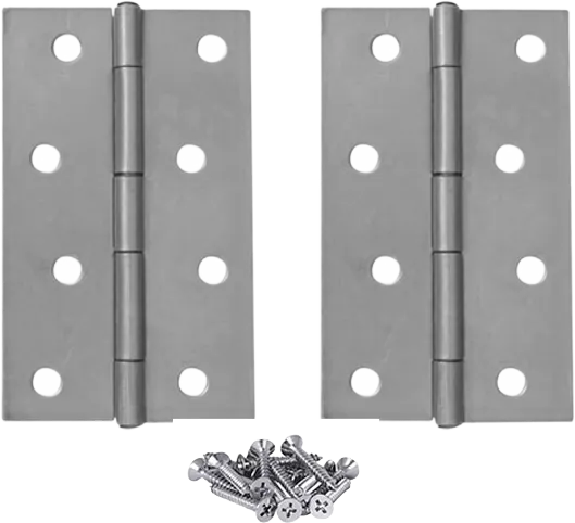 Lock Worx 100mm x 40mm galvanised steel butt hinges sold in pairs with fixing screws included