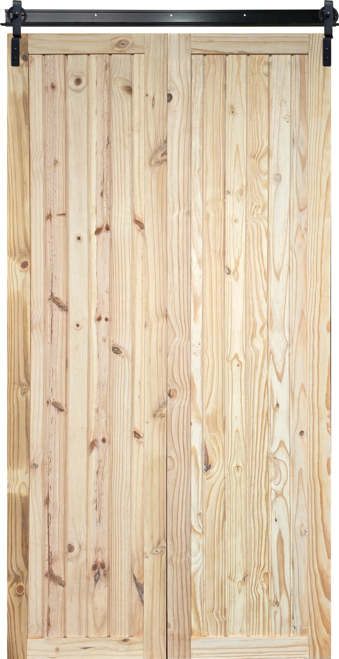 Framed &amp; Ledged Pine Bifold Door