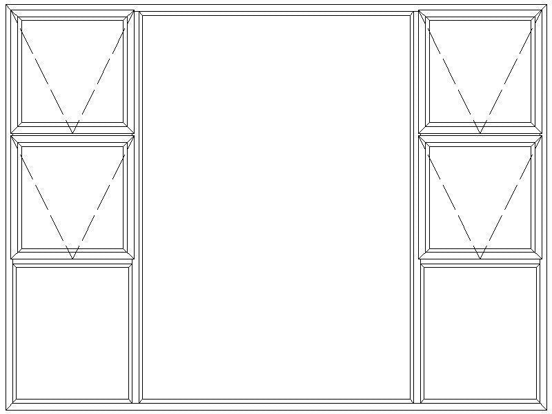 Swartland Kenzo P4TT2418 aluminium window 2400W x 1800H – 4 top-hung sashes, 30.5mm section