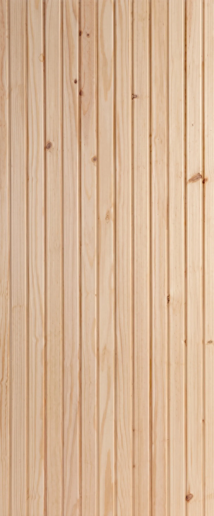 Swartland Kayo Face-Boarded Framed &amp; Ledged Batten Door 813x2032mm – front view showing Z-frame construction with vertical pine boarding