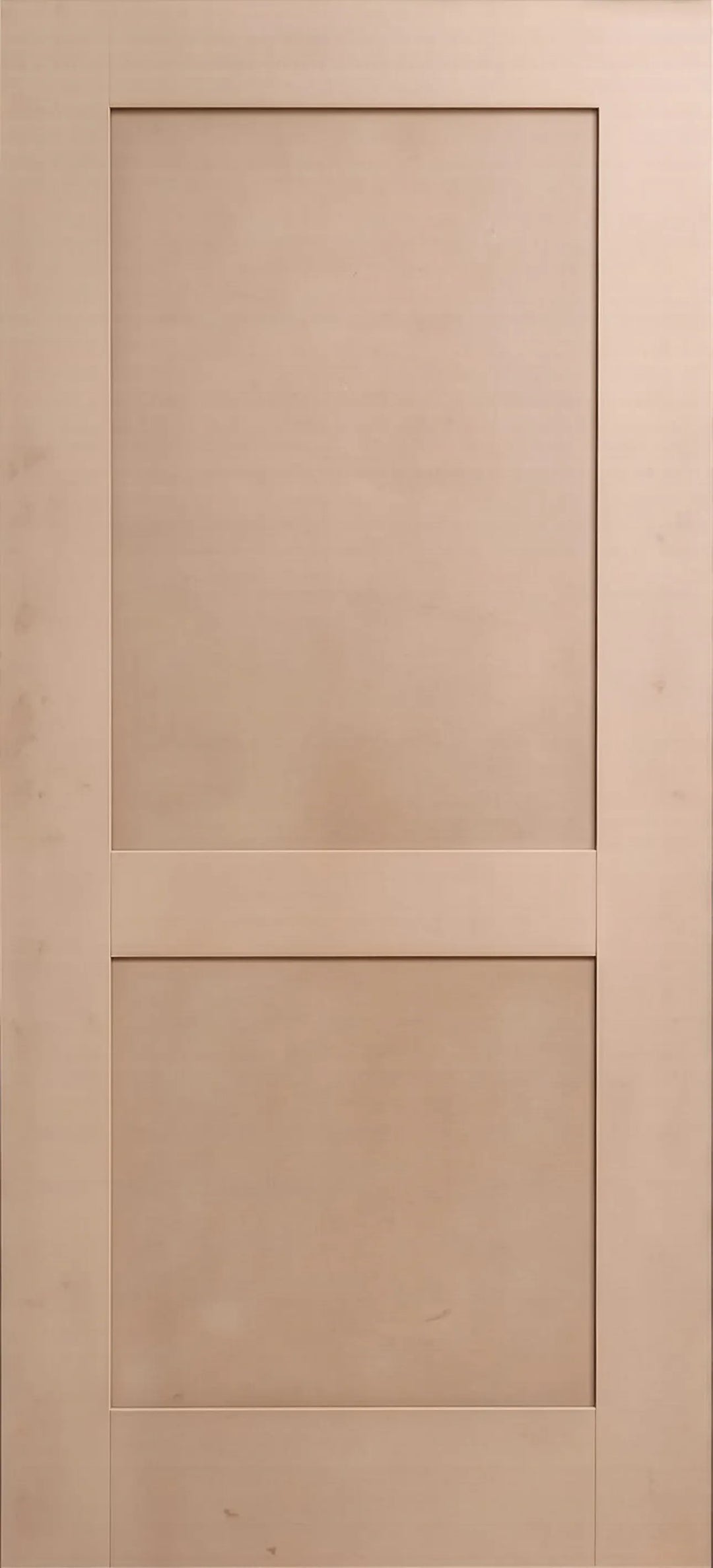 MDF medium-duty 2 panel shaker door with two recessed centre panels, supplied unfinished, 813 × 2032mm
