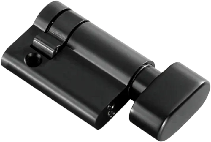 QS1108MBLS 43mm Black Knob Cylinder | Oval Knob &amp; Blank | No Keys
