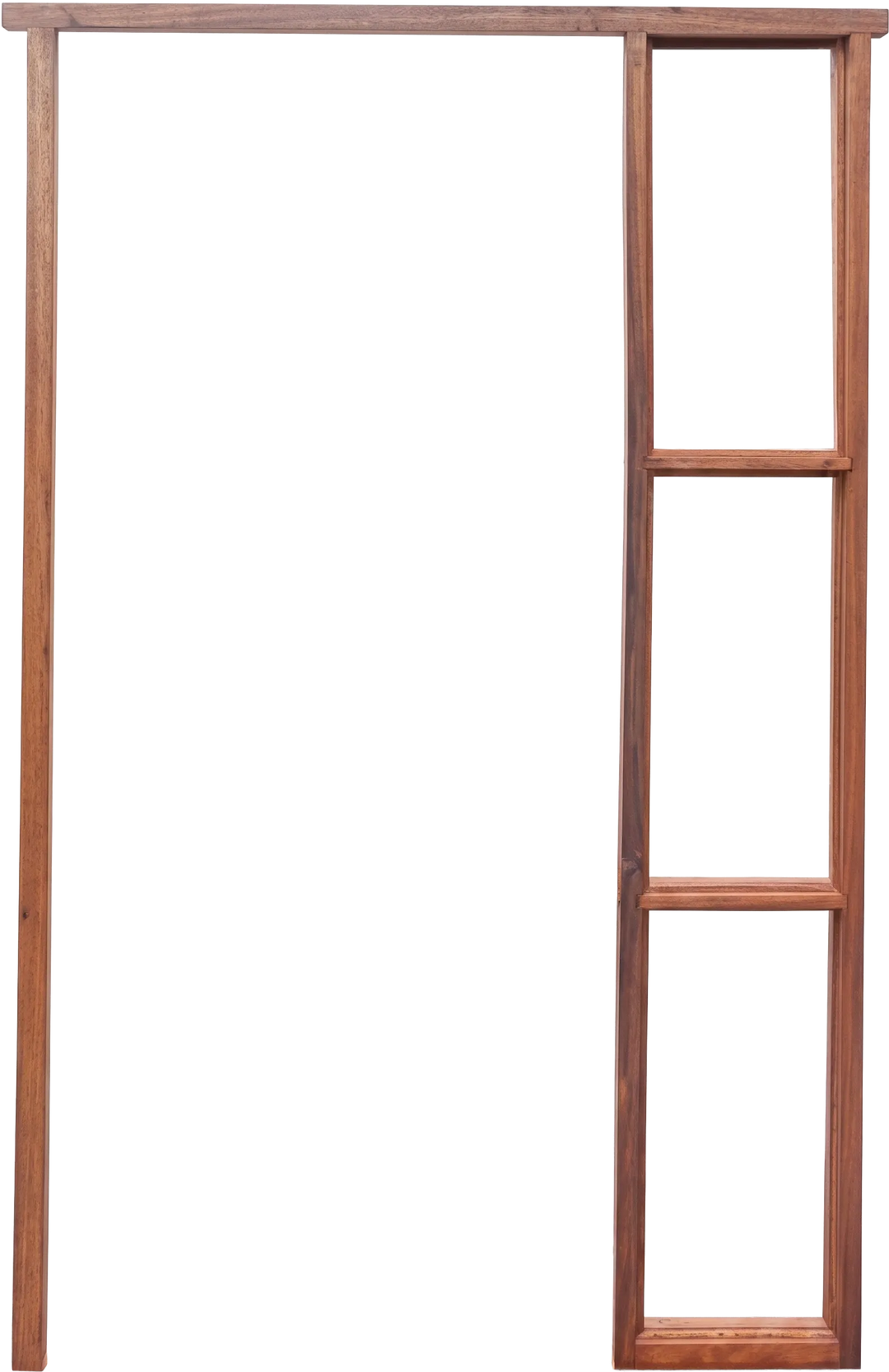Single wooden meranti sidelight frame — right hand, 1219×2076mm, suits 813×2032 door, no glass included